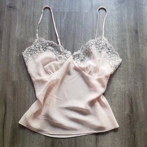 vintage cerie black lace pink crop top